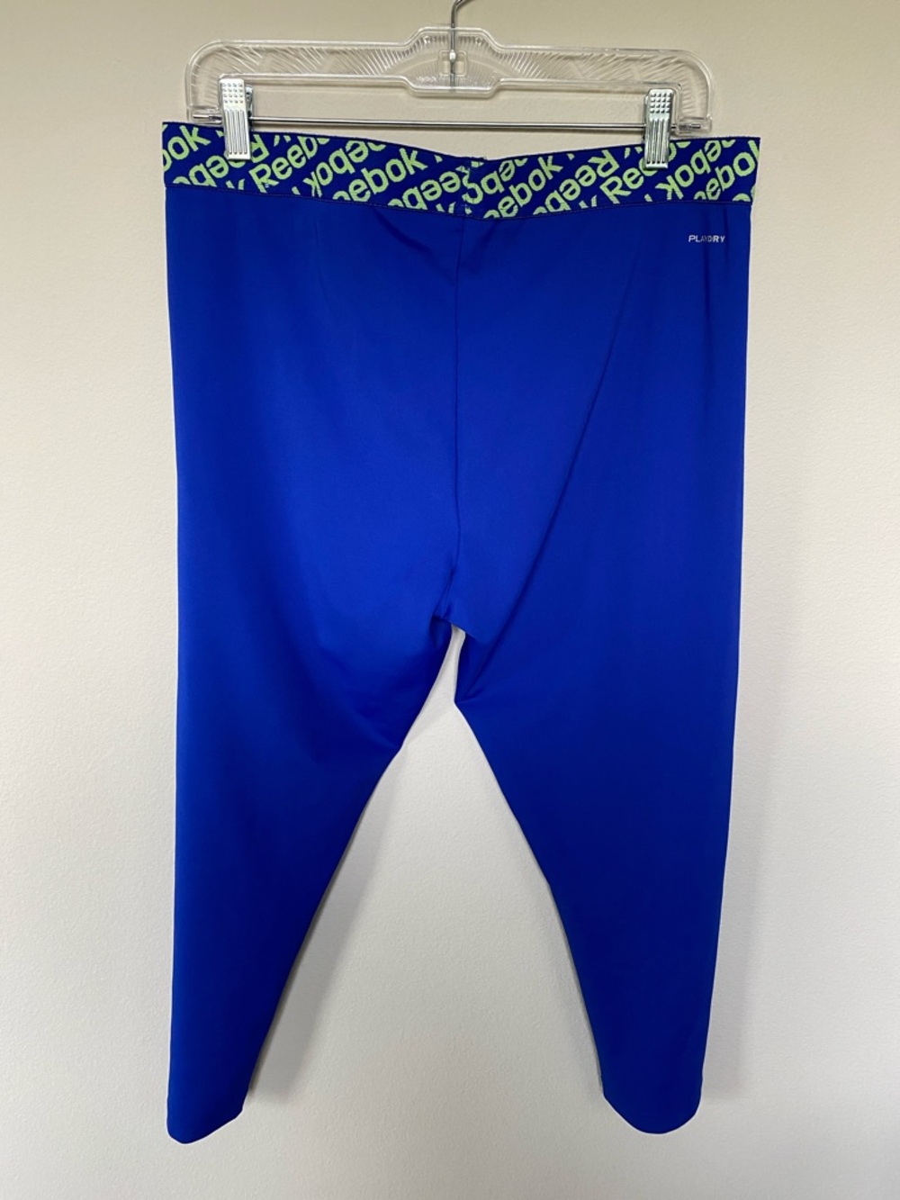 Reebok Bright Blue Cropped Leggings with Logo Waistband - Picture 4 of 7